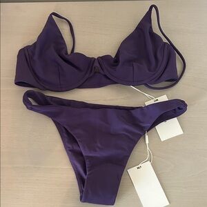 Mikoh Deep Purple Bikini Set